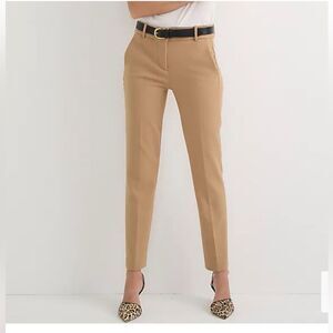J. Crew Cameron slim cropped pant stretch G8547 Saddle Khaki Size 6